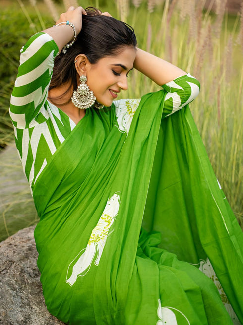 Vasthrlay Printed Unstitched Smc Ethnic Wear