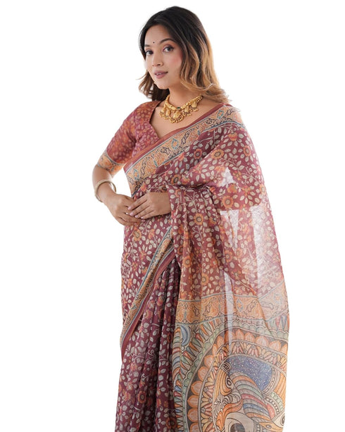 Vasthrlay Handloom Traditional Multicolor Saree