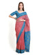 Vasthrlay Cotton Printed Mulmul Blue Saree