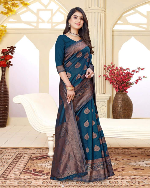 Vasthrlay Banarasi Kanjivaram Silk Wedding Ethnic Wear