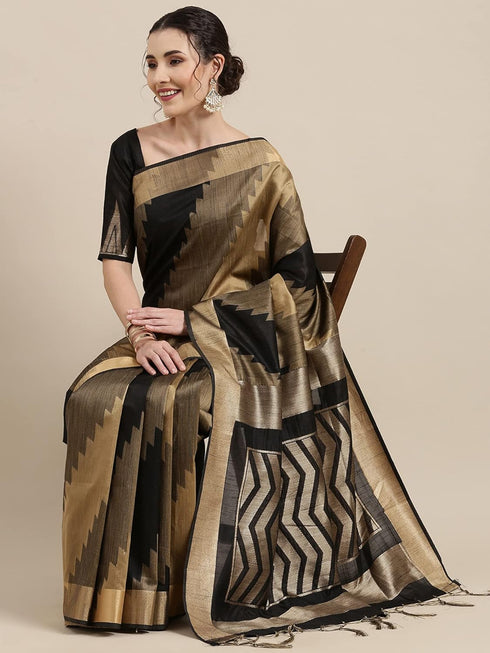 Vasthrlay Banarasi Unstitched Rust Ethnic Wear