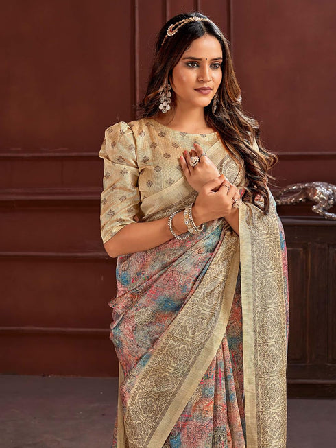 Vasthrlay Printed Unstitched Hs Ethnic Wear
