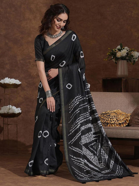 Vasthrlay Weaving Printed Unstitched Dusty Pink Saree