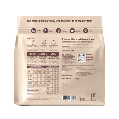 Mille Yeast Protein | Made with Fermented Yeast Protein Powder