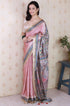 Vasthrlay Printed Unstitched Lavender Ethnic Wear
