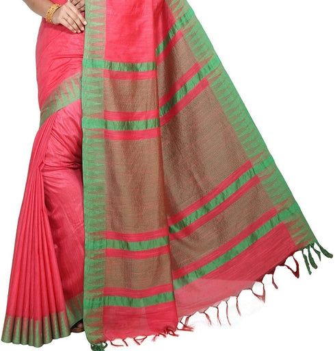 Vasthrlay Handloom Bhagalpuri Blouse Redies Pink