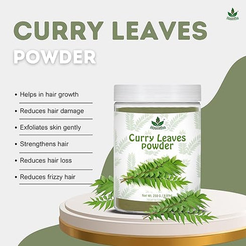 Havintha - Natural Curry leaves Powder Jar - for Hair Care
