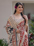 Vasthrlay Womens Printed Unstitched Beige Saree