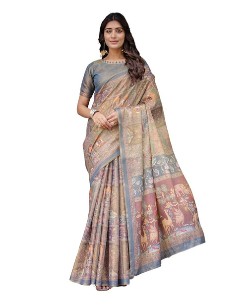 Vasthrlay Handloom Multicolour Traditional Saree