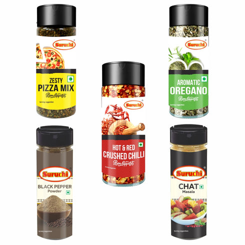 Suruchi Seasoning Herbs Combo Pack of 5 Zesty Pizza