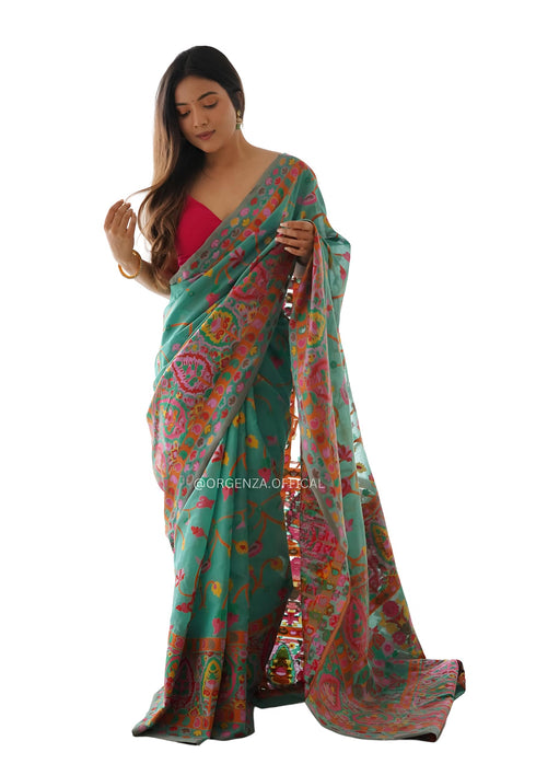Vasthrlay Banarasi Unstitched Saree