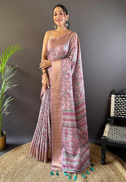 Vasthrlay Kanjivaram Kalamkari Printed Ethnic Wear