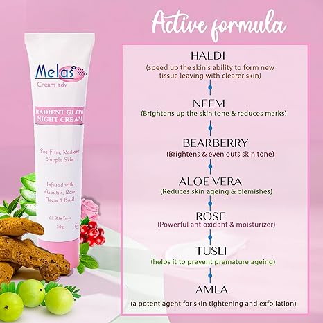 Melas Night Cream for Men | Women Anti-ageing