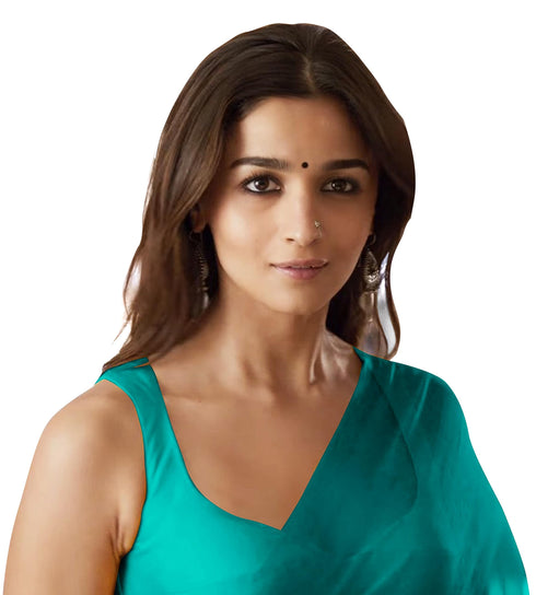 Vasthrlay Red Georgette Unstitched Saree