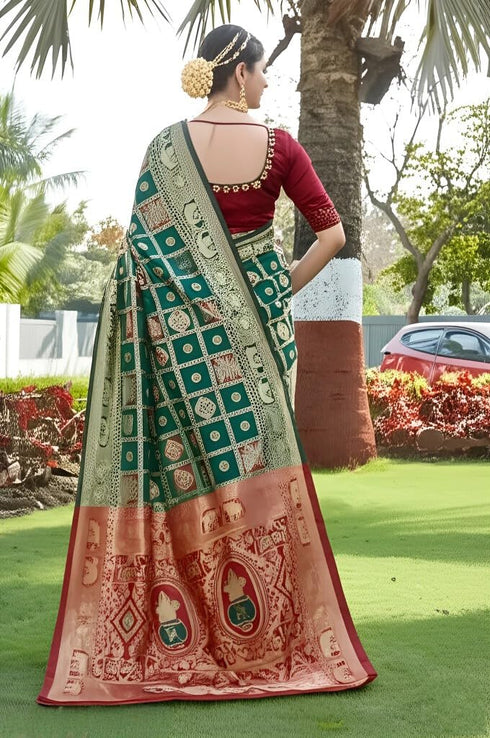 Vasthrlay Banarasi Kanjivaram Printed Az Ys Houseful Ethnic Wear