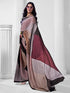 Vasthrlay Abstract Printed Multicolor Saree With Unstitched Blouse Piece