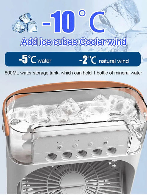 Portable Table Mist Fan with 5 Hole Spray