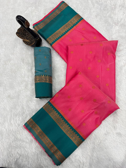 Vasthrlay Narayanpet Paithani Contrast
