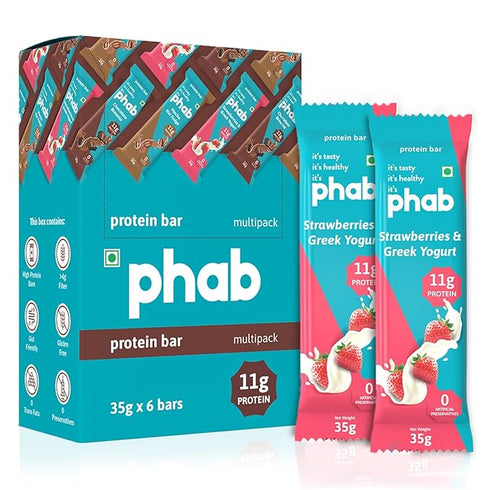 Phab Strawberries | Greek Yogurt Protein Bars