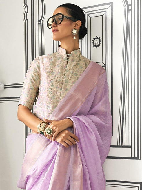 Vasthrlay Unstitched Multicolor Comfortable Friendly Saree