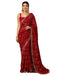 Vasthrlay Georgette Bandhani Unstitched Rani Pink Saree