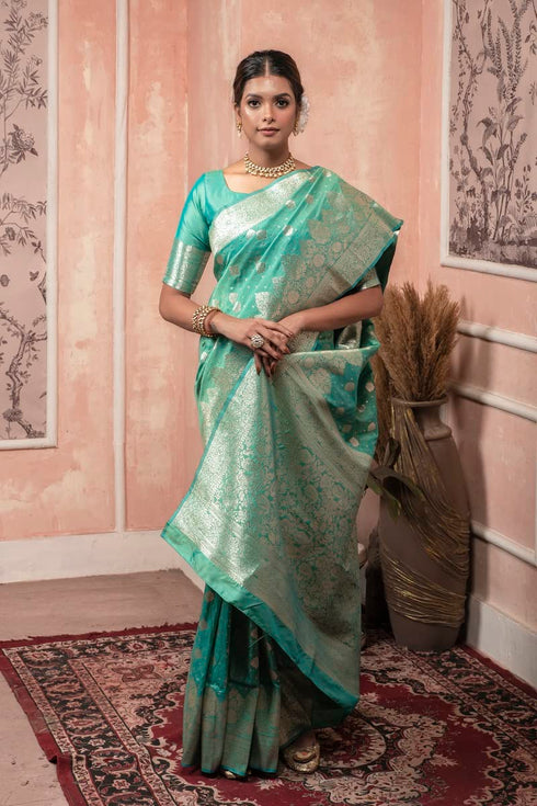 Vasthrlay Banarasi Unstitched Saree