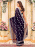Vasthrlay Scalloped Embroidery Mustard Mustard Yellow Saree