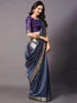 Vasthrlay Banarasi Unstitched Grey Ethnic Wear