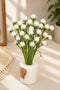 Crochet Ball Flower Bouquet, Handmade Knitted White Blooms
