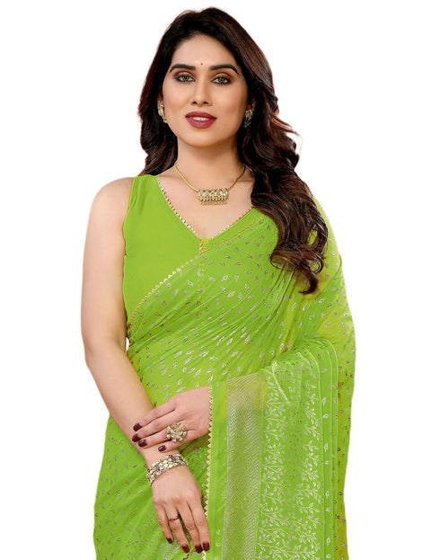 Vasthrlay Georgette Weaving Unstitched Red Saree