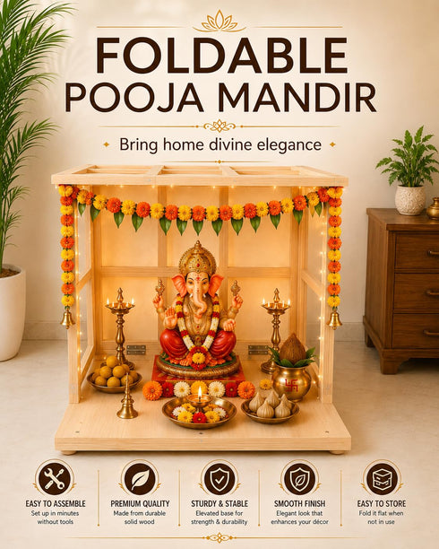 Wooden Pooja Mandap for Ganesh Chaturthi