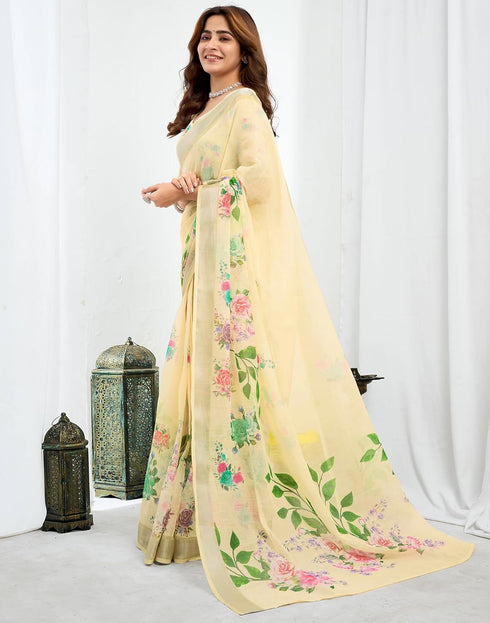 Vasthrlay Unstitched Readymade Traditional Pink Saree