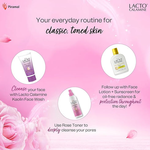 Lacto Calamine Rose Water Toner For Glowing Skin