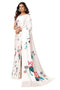 Vasthrlay White Unstitched Saree