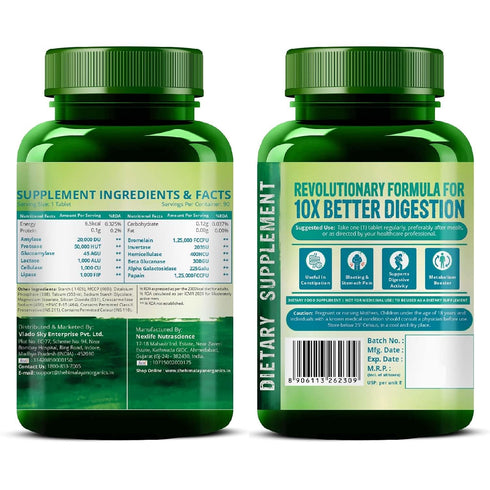 Himalayan Organics Digestive Enzyme 375 Mg Capsules
