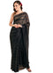 Vasthrlay Black Georgette Unstitched Saree