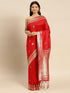 Vasthrlay Jacquard Traditional Unstitched Red Ethnic Wear