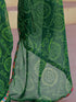 Vasthrlay Chinnon Printed Olive Saree