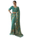 Vasthrlay Georgette Bandhani Unstitched Purple Saree