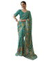 Vasthrlay Georgette Bandhani Unstitched Purple Saree