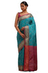 Vasthrlay Turquoise Woven Design