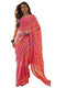 Vasthrlay Chiffon Bandhani Unstitched Purple Saree