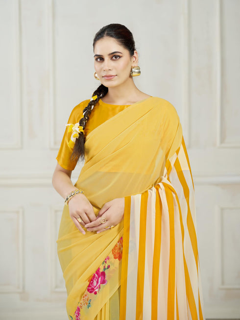 Vasthrlay Georgette Unstitched Saree