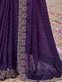 Vasthrlay Georgette Scalloped Rani Saree