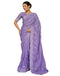 Vasthrlay Embroidery Scalloped Unstitched Maroon Saree