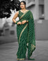 Vasthrlay Georgette Leheriya Unstitched Blue Saree