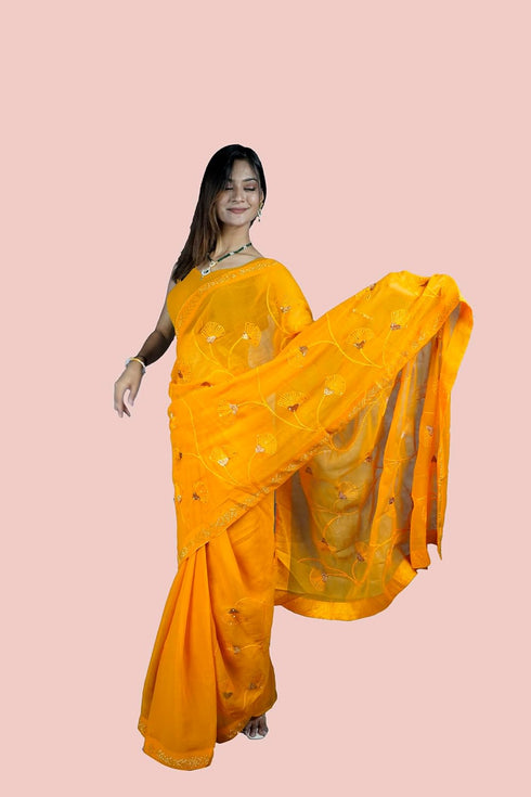 Vasthrlay Embroidered Shimmer Ethnic Wear