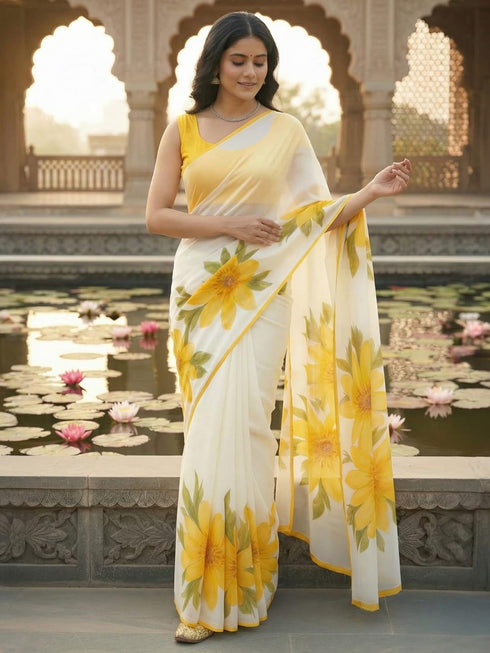 Vasthrlay Cotton Floral Lightweight Ethnic Wear