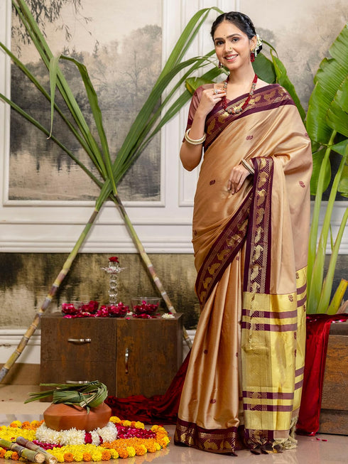Vasthrlay Special Weaving Unstitched Light Green Saree