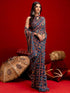 Vasthrlay Sequins Embroidery Orange Saree